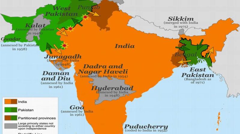 Partition of India 1947 https://www.theglobalvoice.net/wp-content/uploads/2023/08/Partition_of_India_1947.jpg