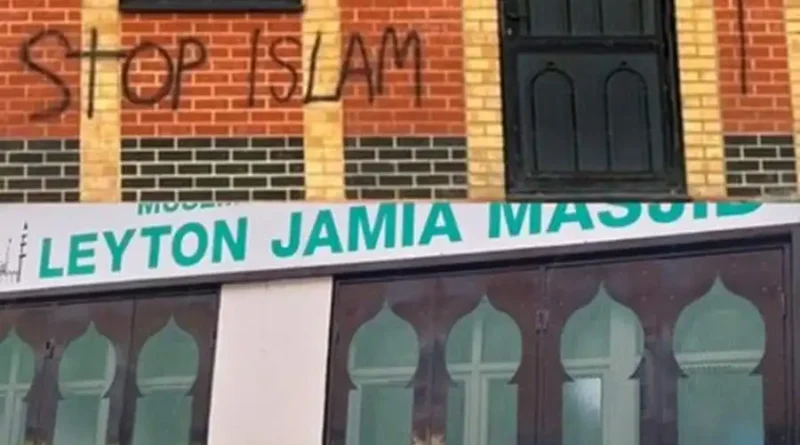 anti-Muslim graffiti in London
