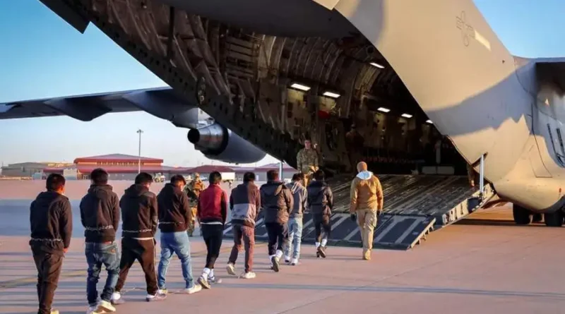 boarding in an army air plane